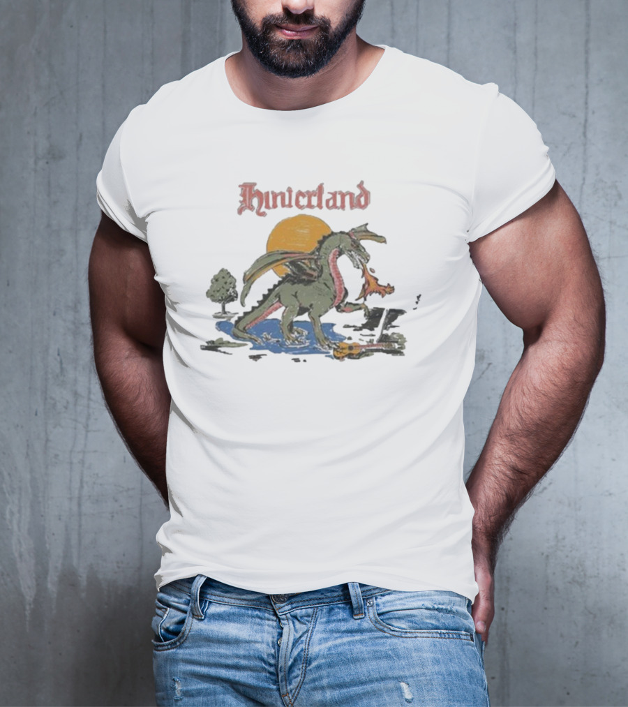 Hinterland Dragon With Orange Sun And Fire T-Shirt