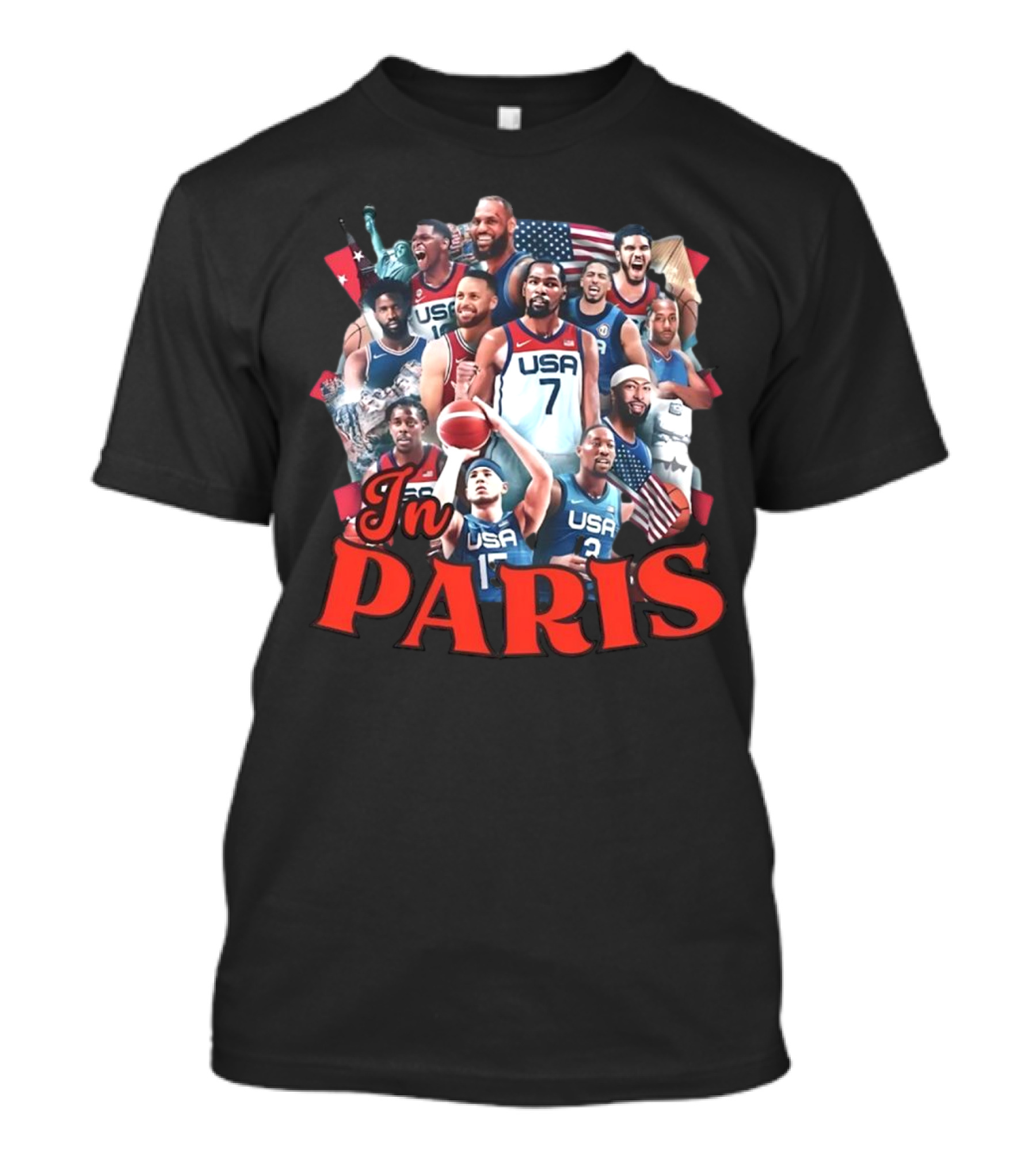 Team USA Basketball Legends In Paris T-Shirt