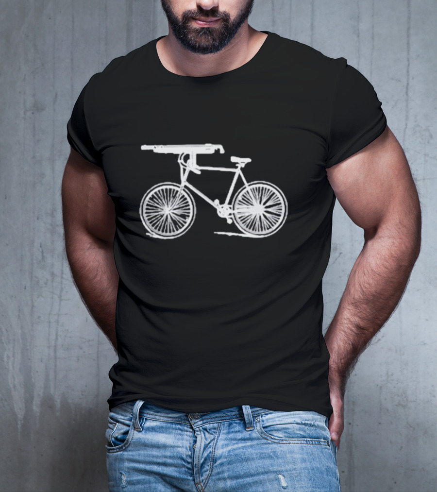 Instantdistractions Bicycle Machine Gun Safety T-Shirt
