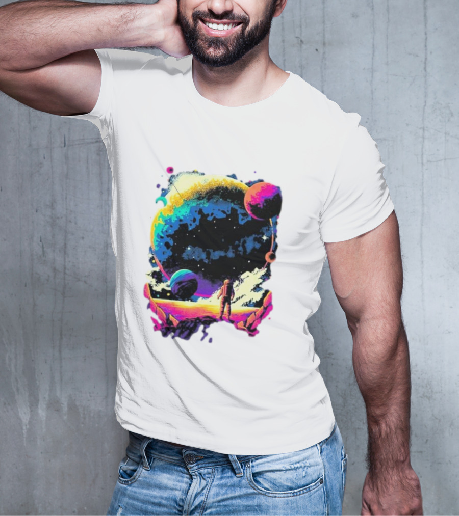 Into The AM Infinity Explorer Astronaut Planetary Adventure T-Shirt