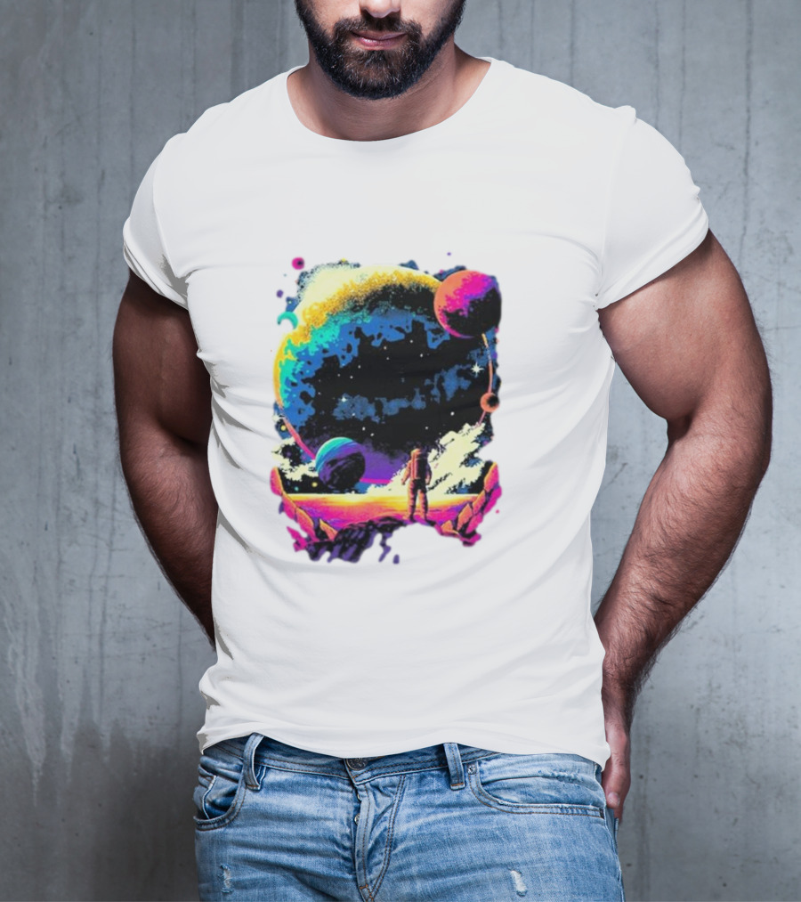 Into The AM Infinity Explorer Astronaut Planetary Adventure T-Shirt