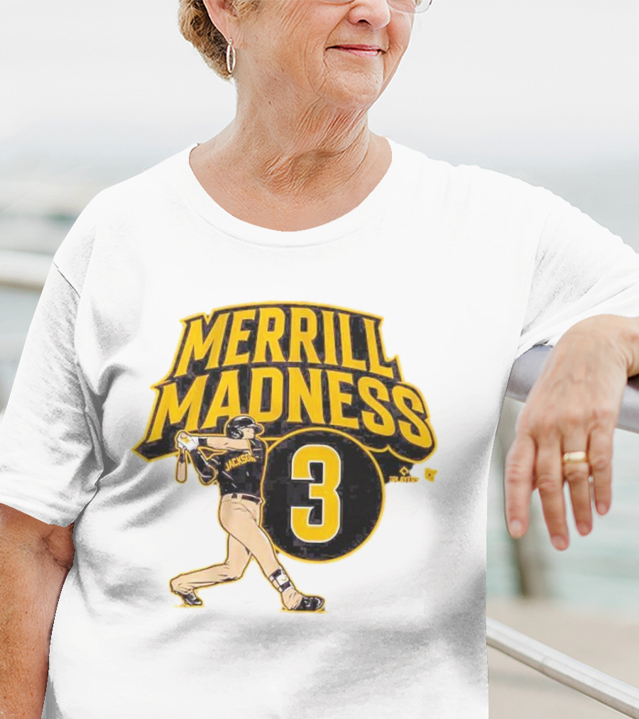 Jackson Merrill Madness 3 Baseball Player Swing T-Shirt