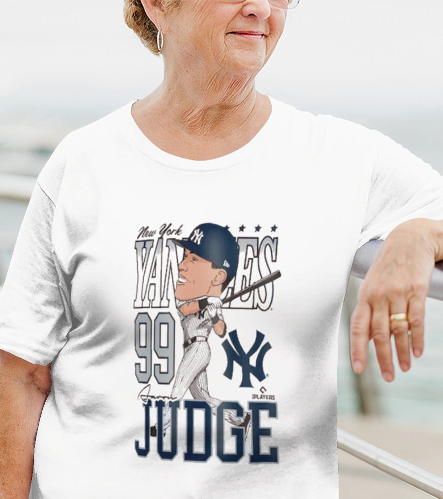 New York Yankees 99 Aaron Judge Caricature New Era T-Shirt