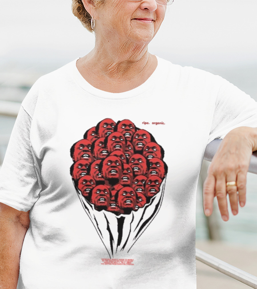 Nkrumah Never Dies Afri5a Ripe Organic Face Cluster T-Shirt