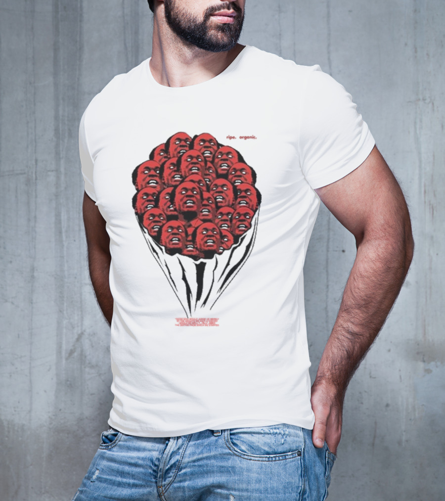 Nkrumah Never Dies Afri5a Ripe Organic Face Cluster T-Shirt