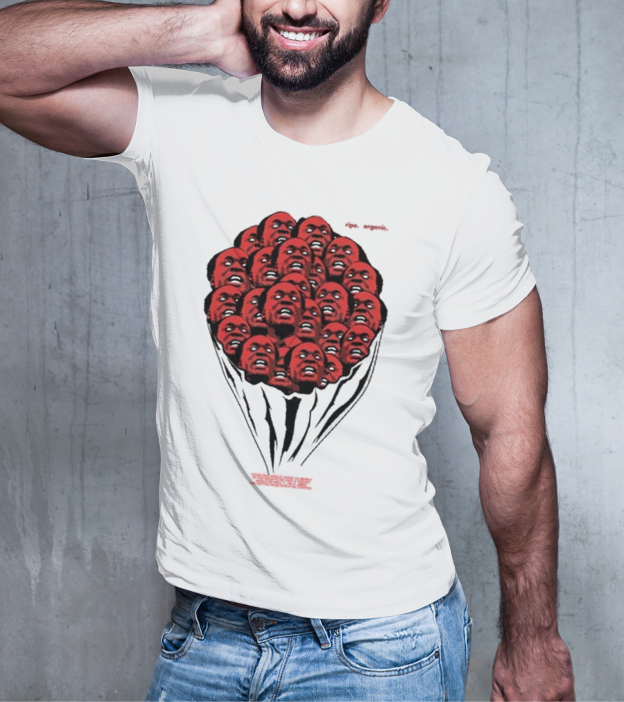 Nkrumah Never Dies Afri5a Ripe Organic Face Cluster T-Shirt