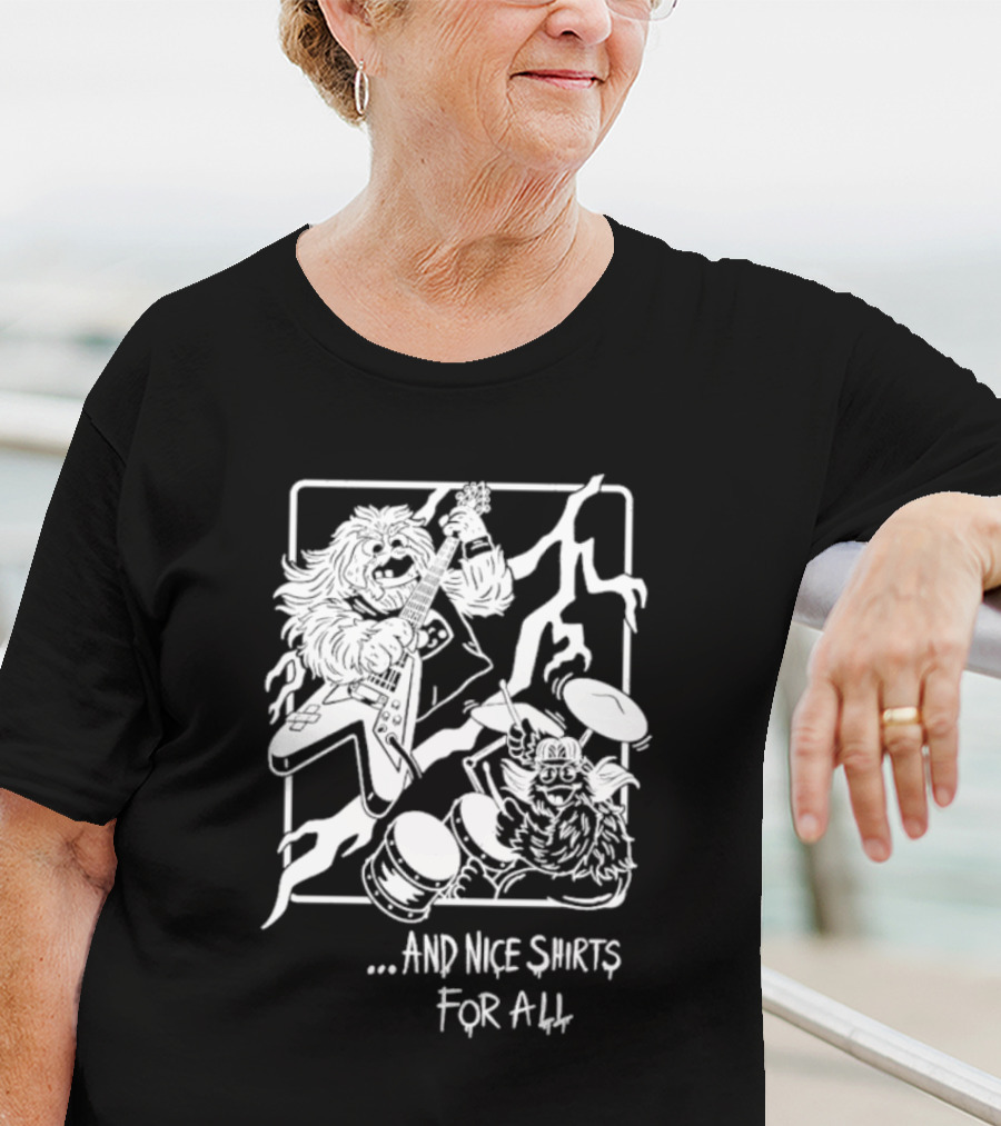 And Nice Shirts For All Music Band Monsters Playing Guitar And Drums T-Shirt