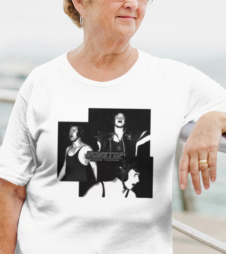 NONSTOP Andrew Thompson Black And White Collage T-Shirt