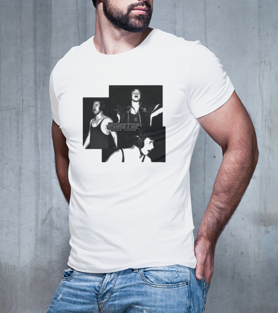 NONSTOP Andrew Thompson Black And White Collage T-Shirt