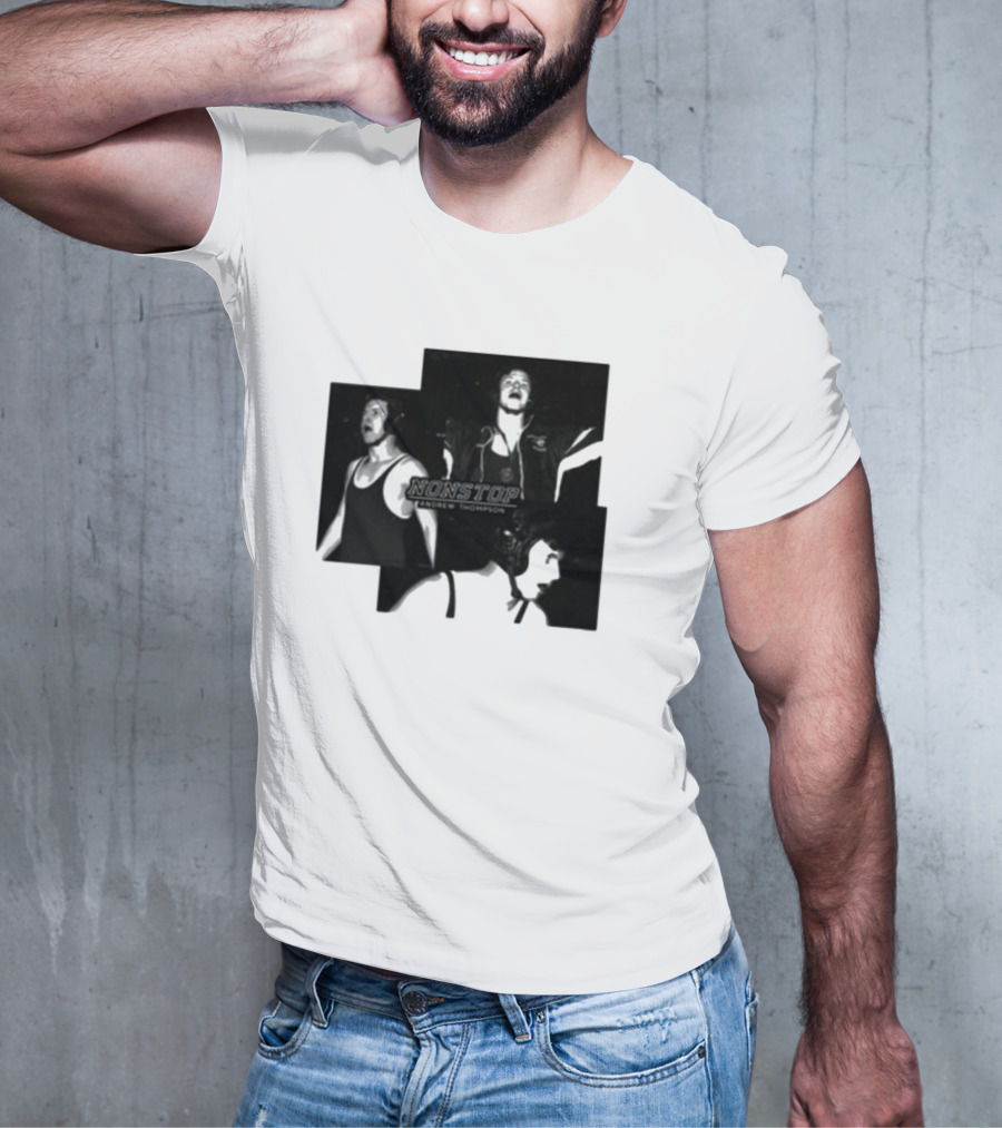 NONSTOP Andrew Thompson Black And White Collage T-Shirt