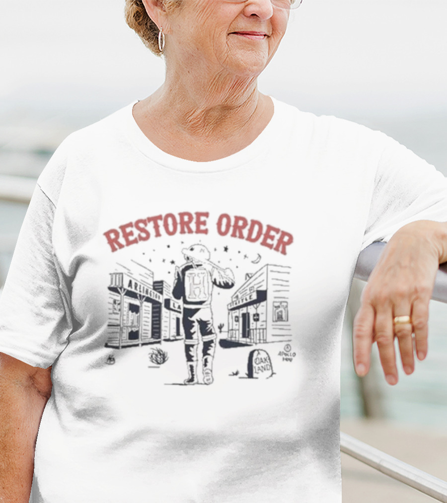 Restore Order Lunar Streetscape Astronaut T-Shirt