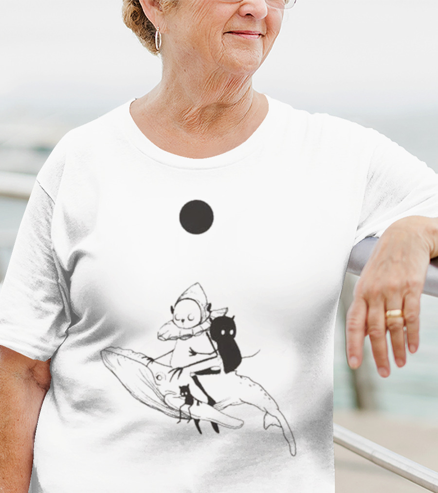 Are We There Yet On Our Way Forever Surreal Illustration With Whimsical Character And Creatures T-Shirt