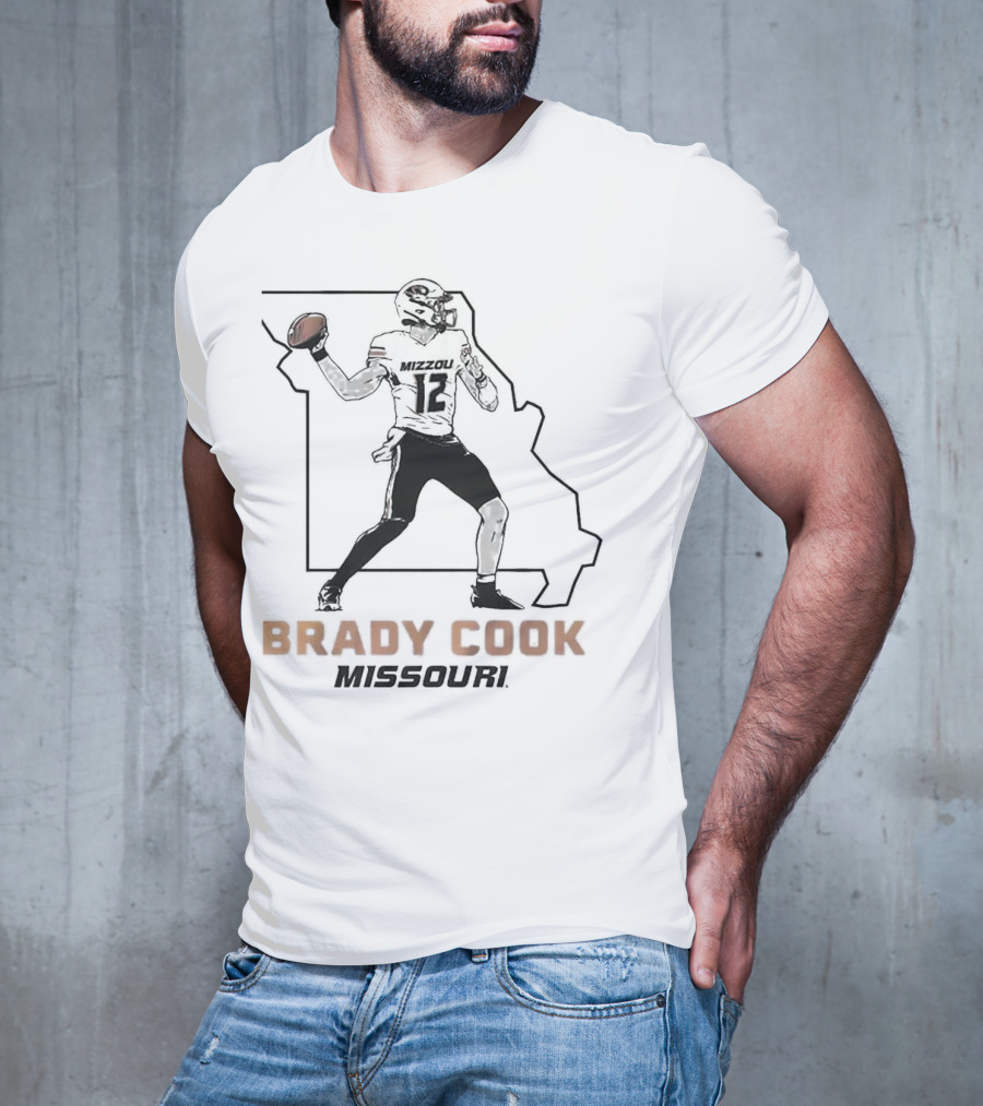 Brady Cook Mizzou Football Missouri State Pose T-Shirt