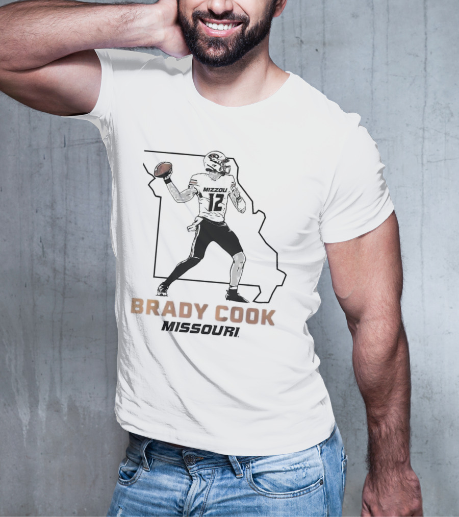 Brady Cook Mizzou Football Missouri State Pose T-Shirt