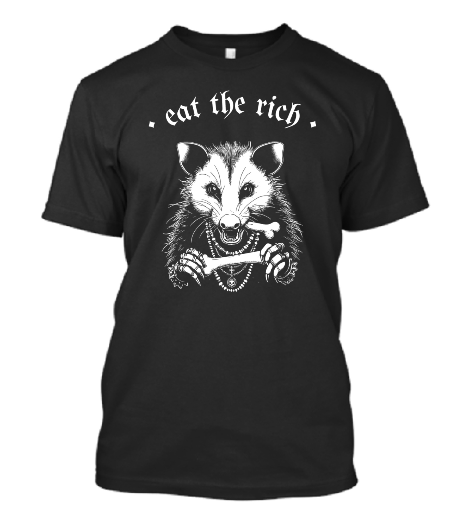 Punk With A Camera Eat The Rich Possum Anti-Fascist Merch T-Shirt