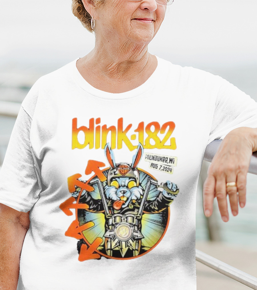 Blink-182 Concert Rabbit Milwaukee WI August 7 T-Shirt