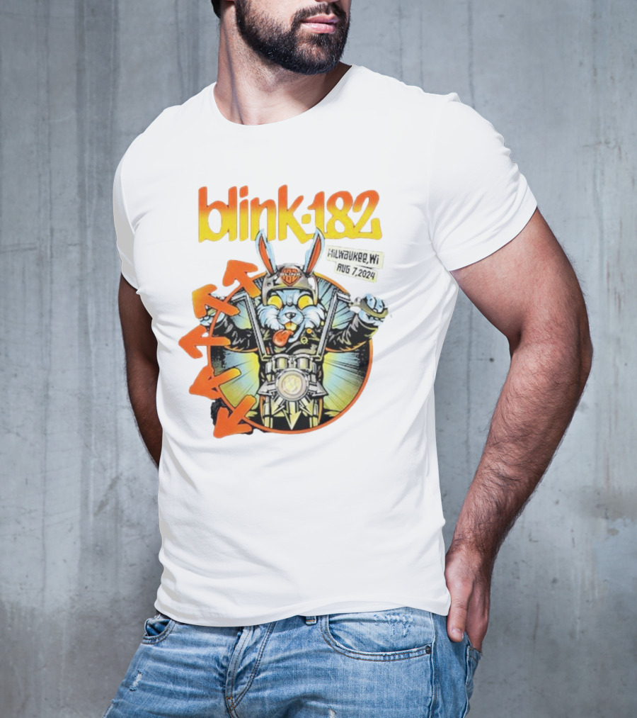 Blink-182 Concert Rabbit Milwaukee WI August 7 T-Shirt