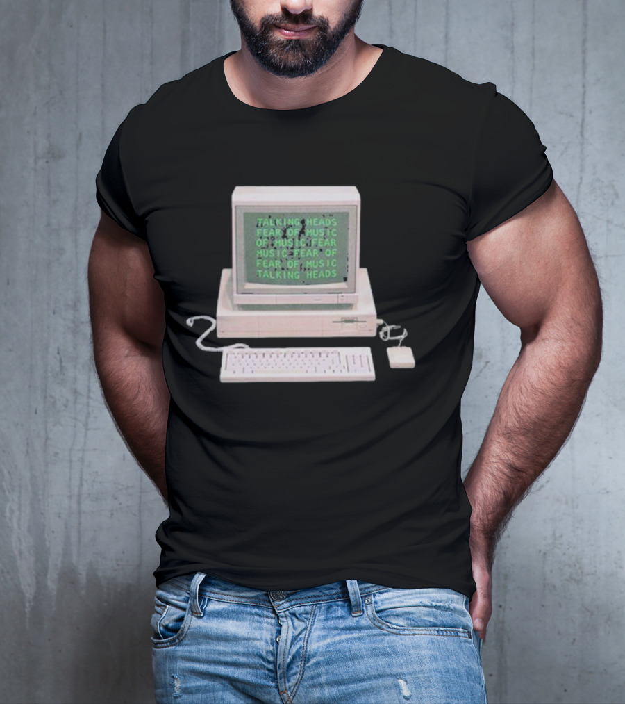 Talking Heads Fear Of Music Retro Computer Screen Display T-Shirt
