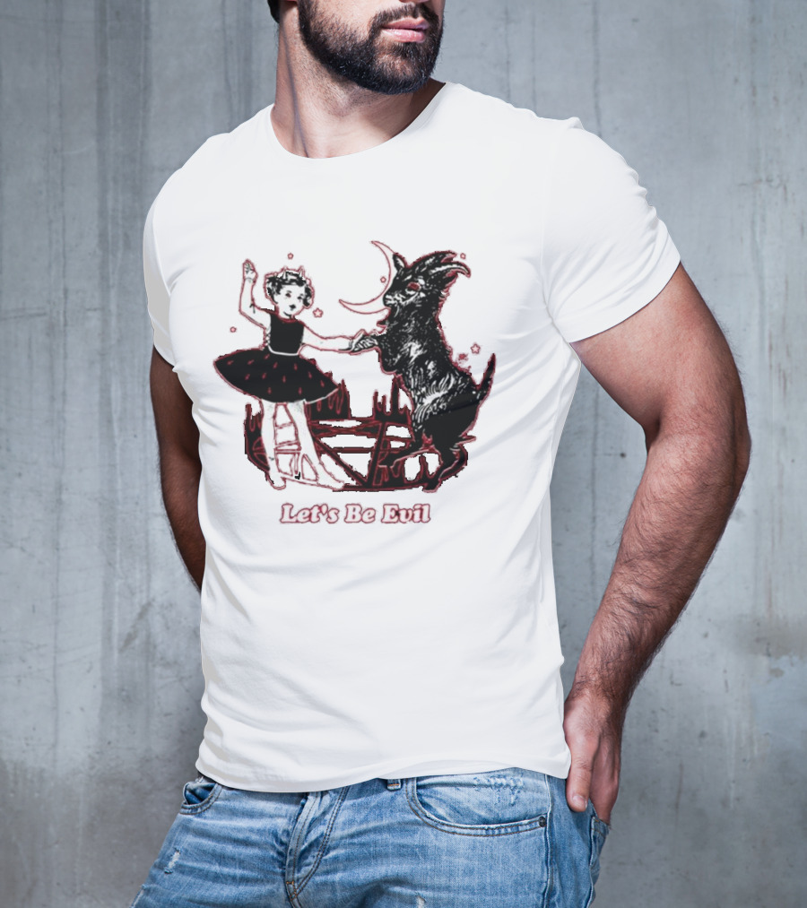 Teenhearts Let's Be Evil With Pentagram Dancing Girl And Goat T-Shirt