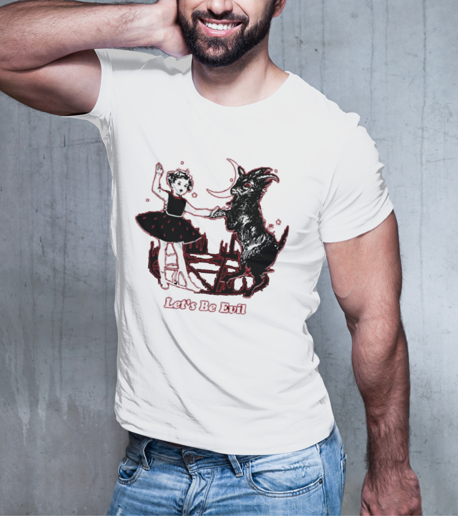 Teenhearts Let's Be Evil With Pentagram Dancing Girl And Goat T-Shirt