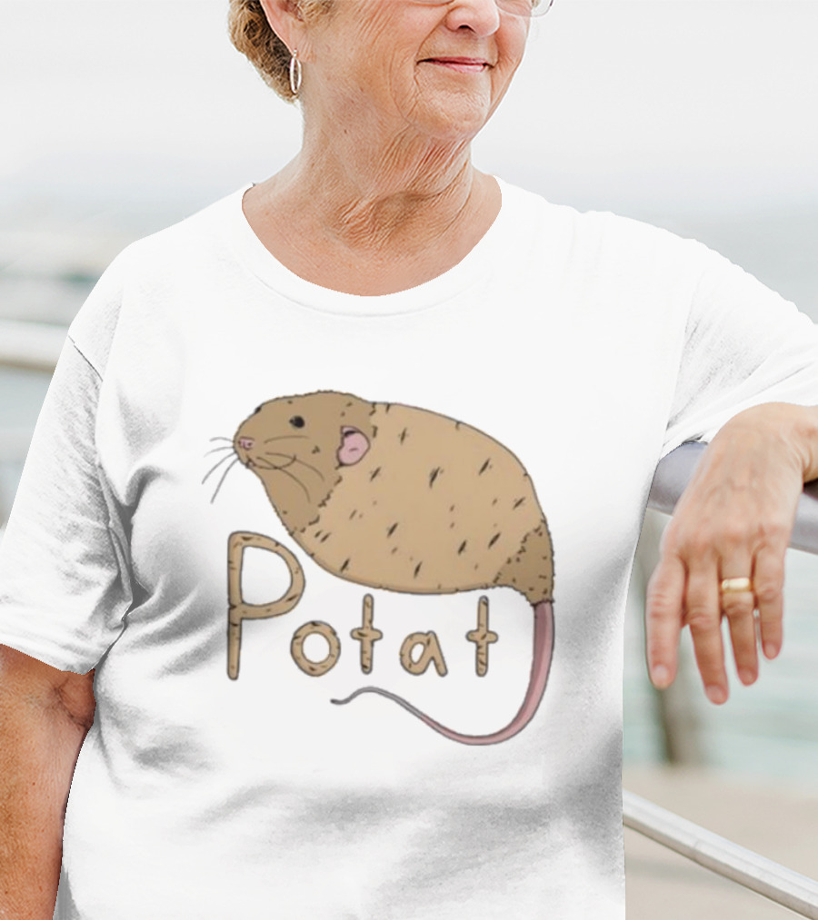 Grumpy Rat Potat Character Image T-Shirt