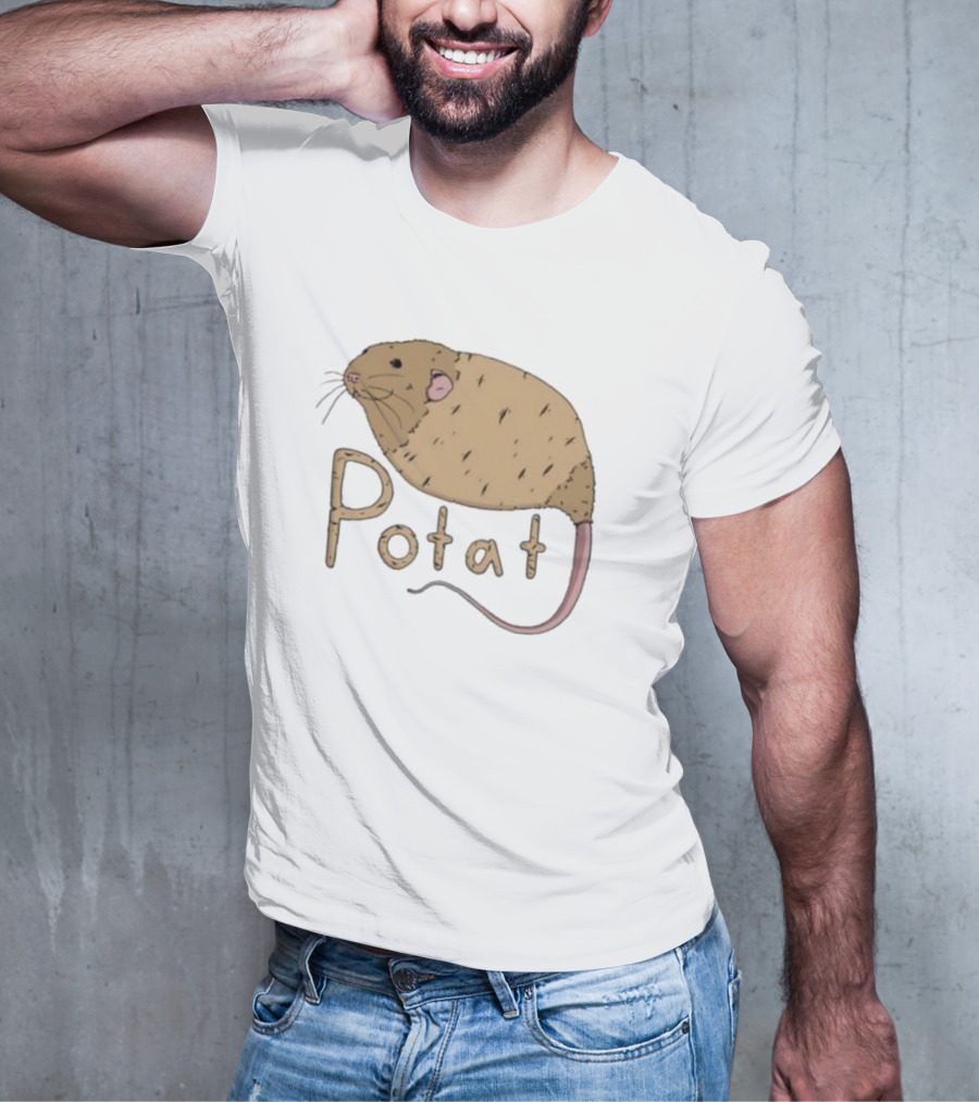 Grumpy Rat Potat Character Image T-Shirt