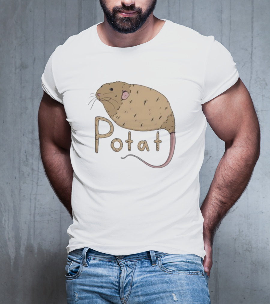 Grumpy Rat Potat Character Image T-Shirt