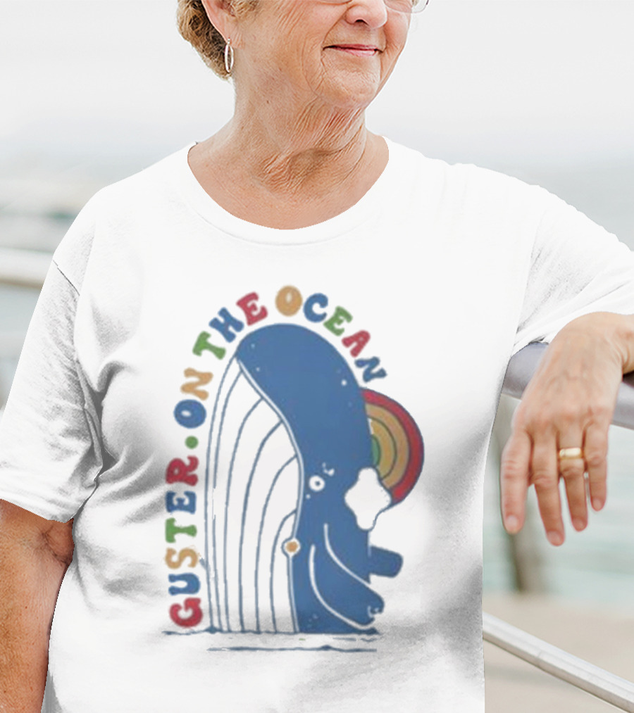Guster On The Ocean Whale Rainbow T-Shirt