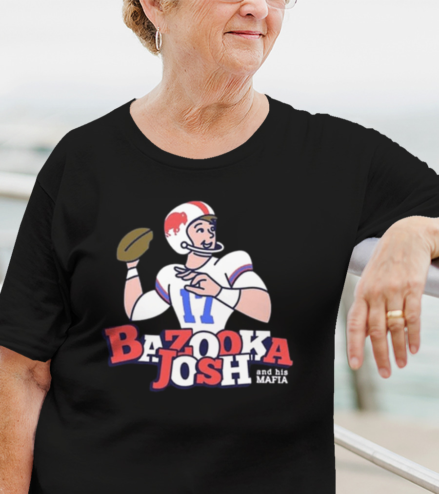 Bazooka Josh And His Mafia Football Throwback Illustration 17 T-Shirt