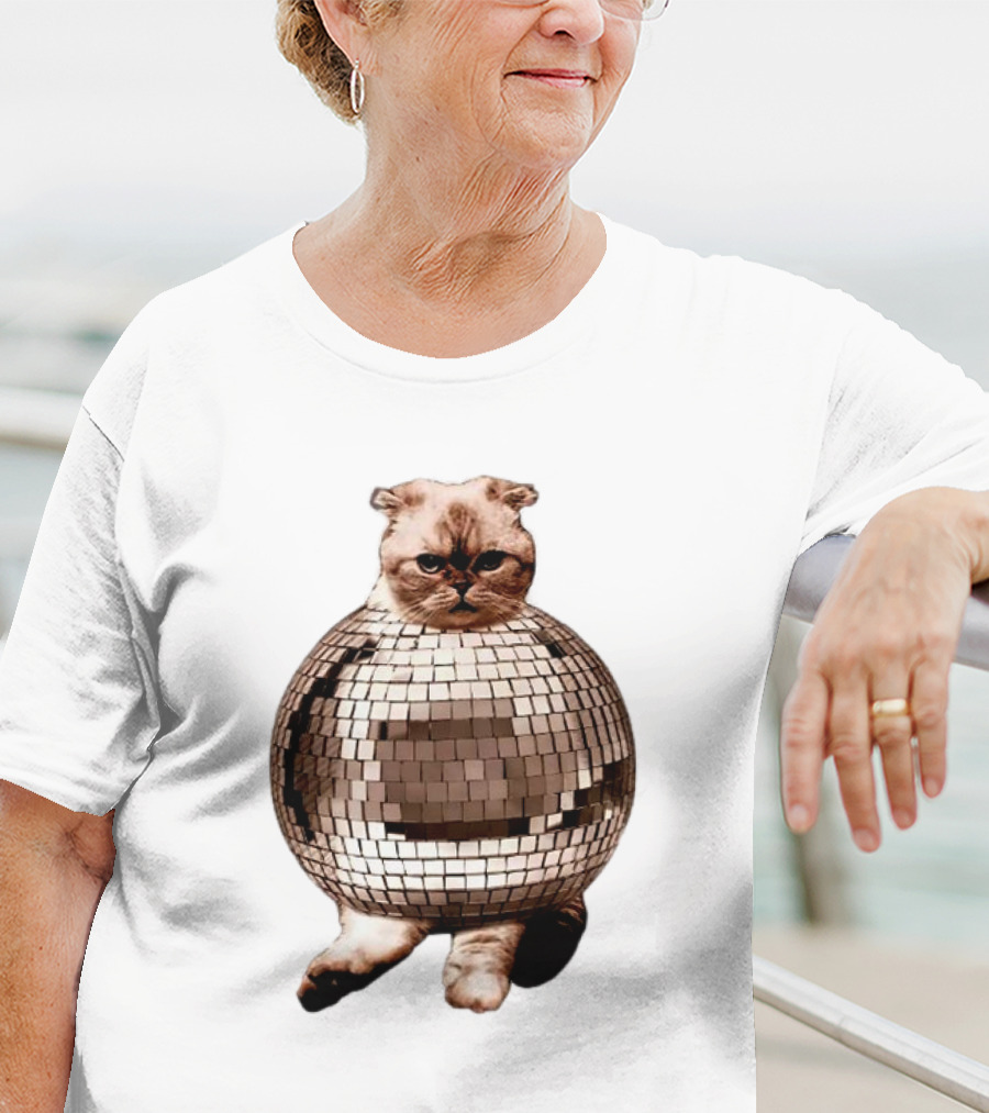 Taylor Swift Mirrorball Disco Cat T-Shirt