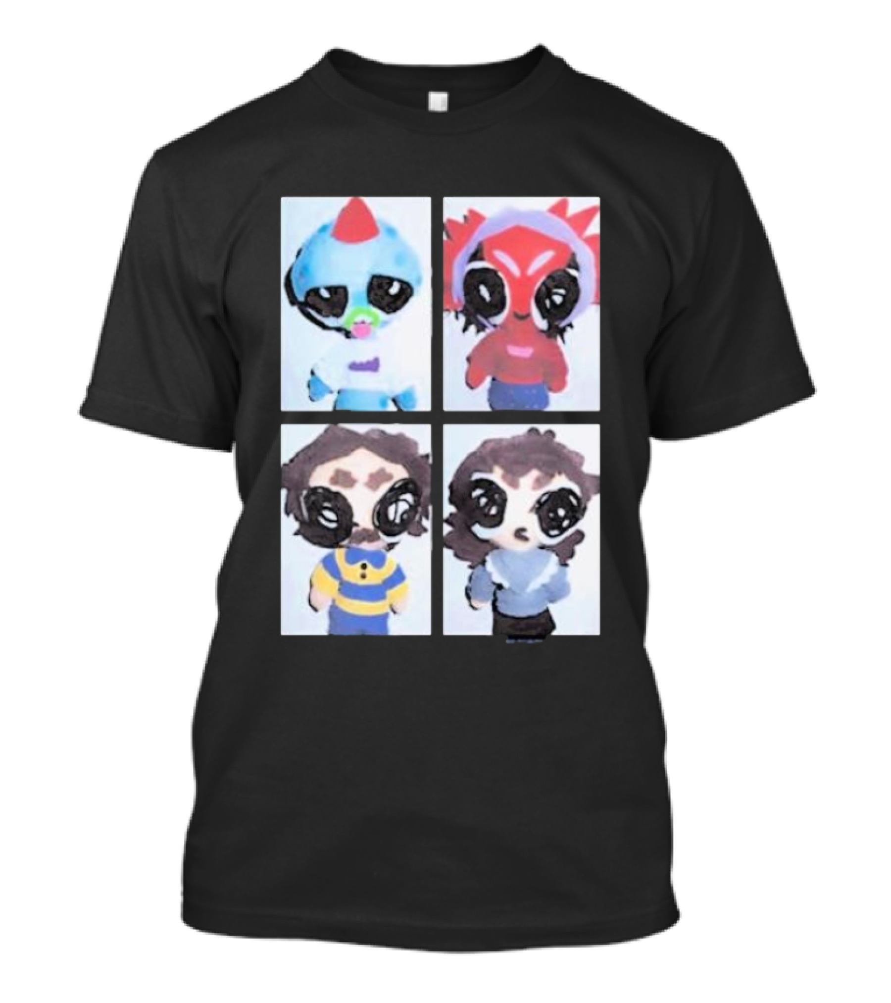 Emergency Intercom Plushies Cute Character Quartet T-Shirt
