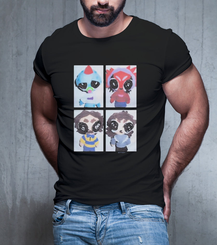 Emergency Intercom Plushies Cute Character Quartet T-Shirt