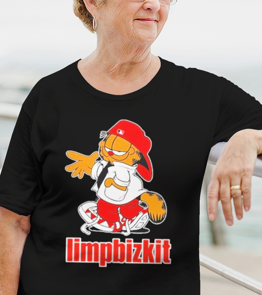 Limpbizkit Garfield Parody Red Outfit Cap And Sneakers T-Shirt