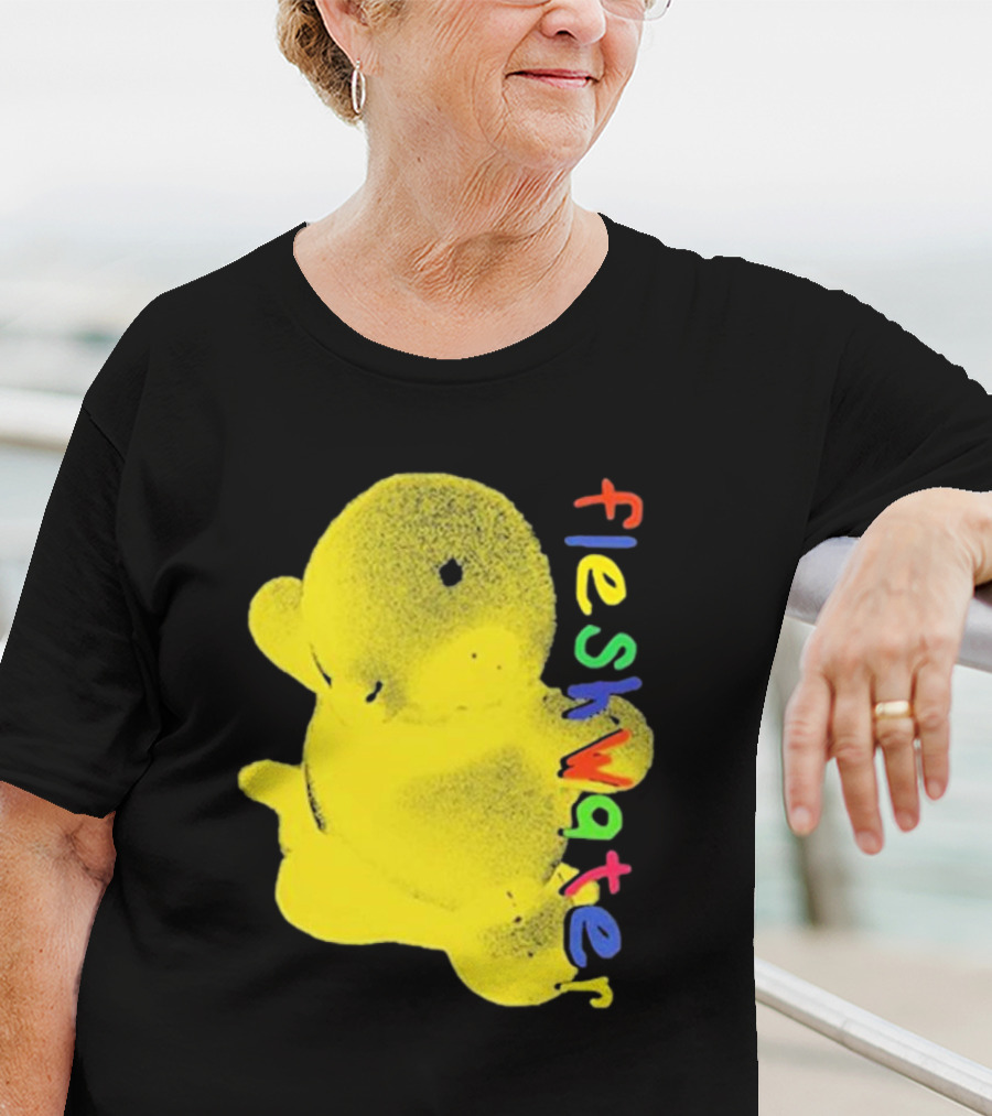 Fleshwater Colorful Text Yellow Ducky T-Shirt