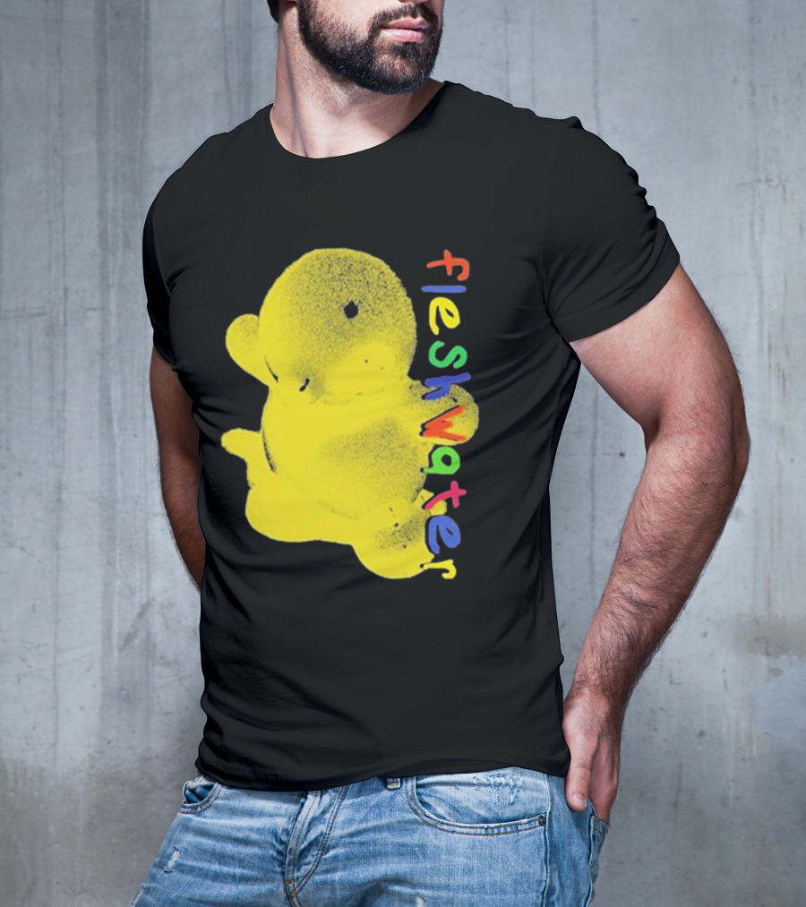 Fleshwater Colorful Text Yellow Ducky T-Shirt