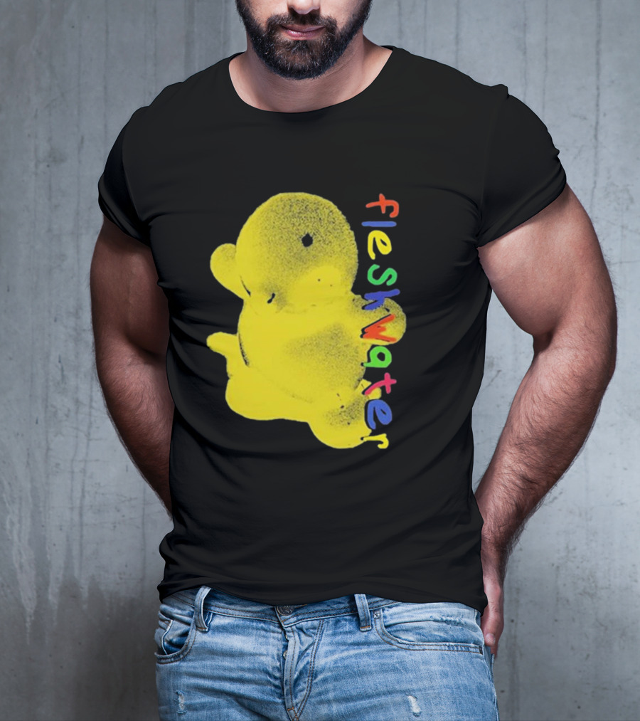 Fleshwater Colorful Text Yellow Ducky T-Shirt