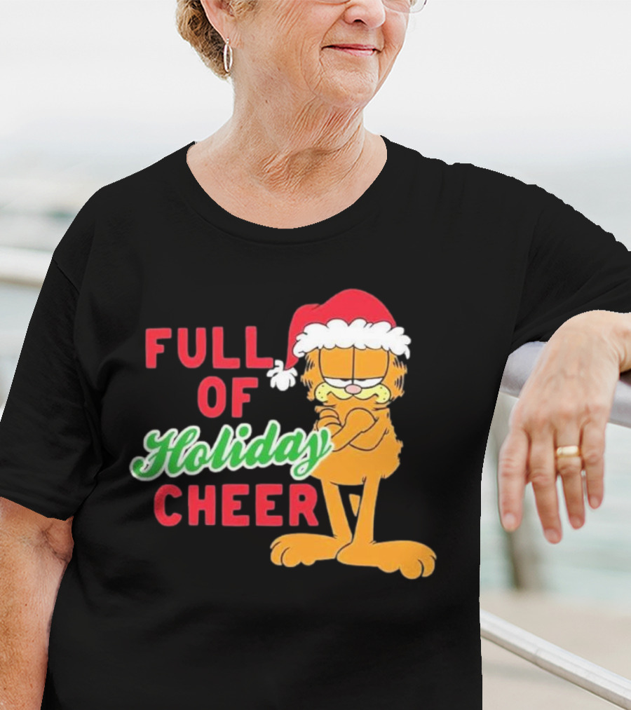 Garfield Full Of Holiday Cheer Ripple Junction T-Shirt