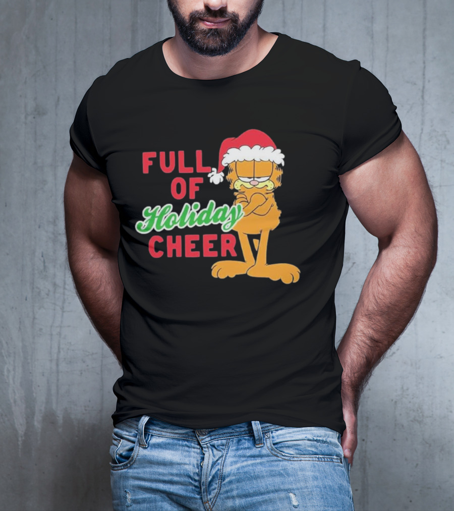 Garfield Full Of Holiday Cheer Ripple Junction T-Shirt