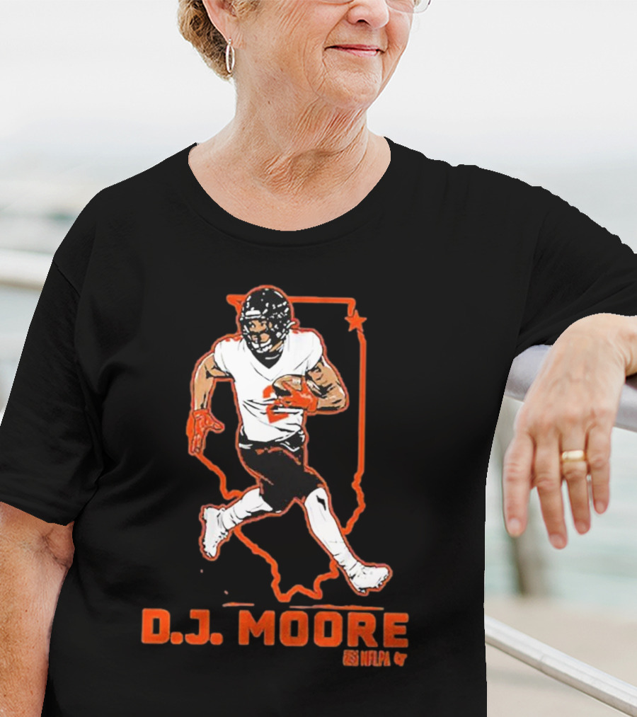 D.J. Moore Illinois Football NFPA Player Outline T-Shirt
