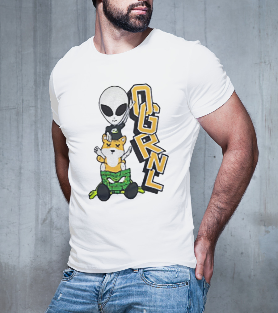Rich And Lonely Alien With Bear OGRNL X Optic T-Shirt