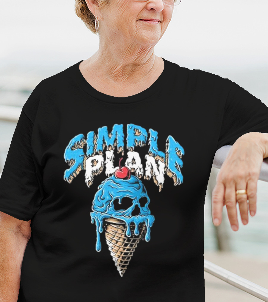 Simple Plan Skull Ice Cream North American Tour T-Shirt