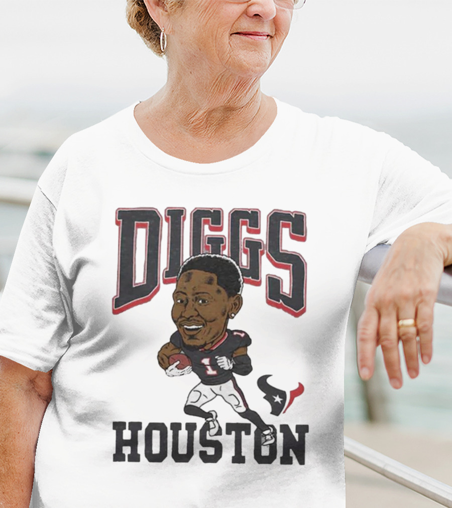 Diggs Houston Texans Football Player Caricature T-Shirt
