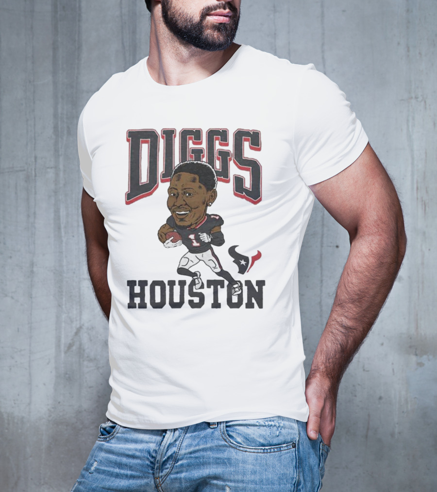 Diggs Houston Texans Football Player Caricature T-Shirt