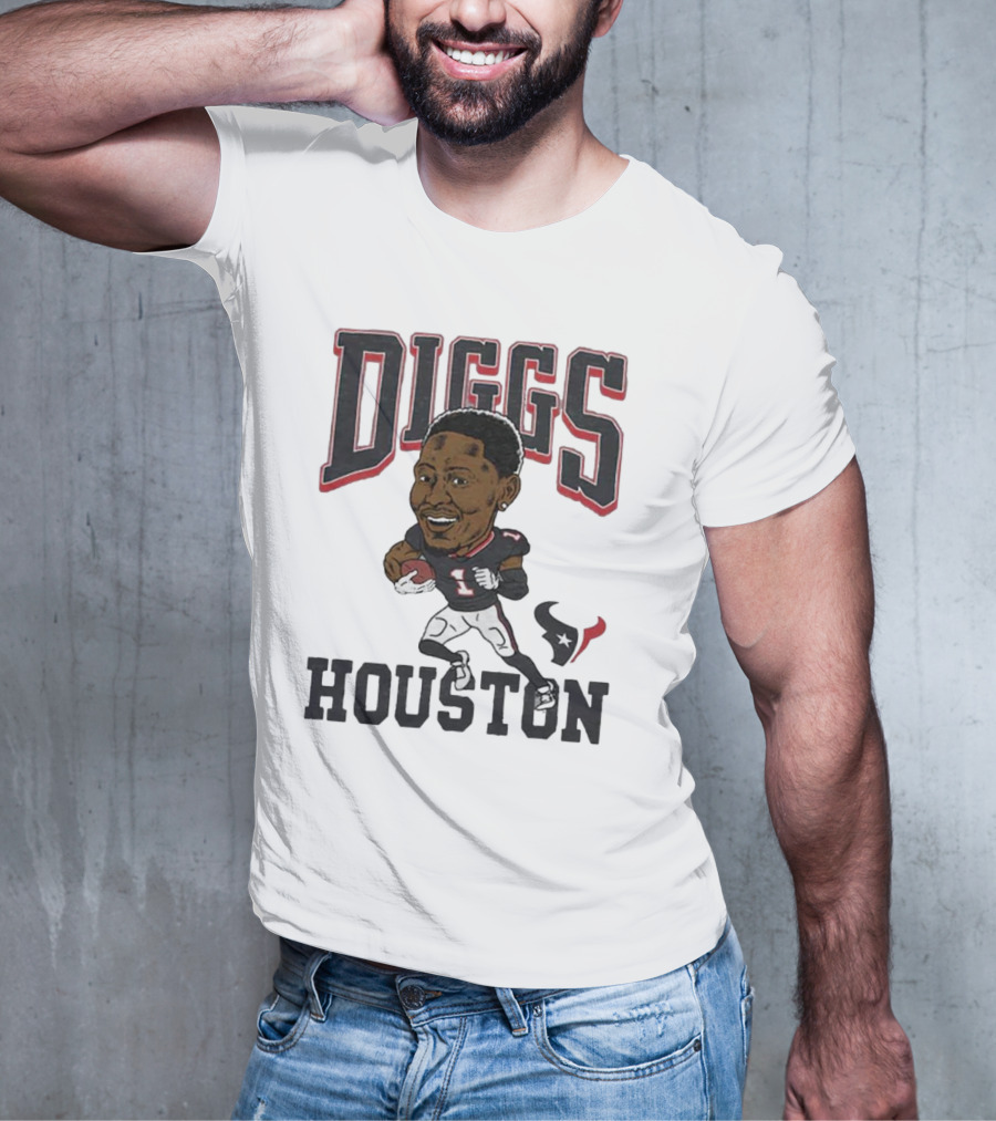 Diggs Houston Texans Football Player Caricature T-Shirt