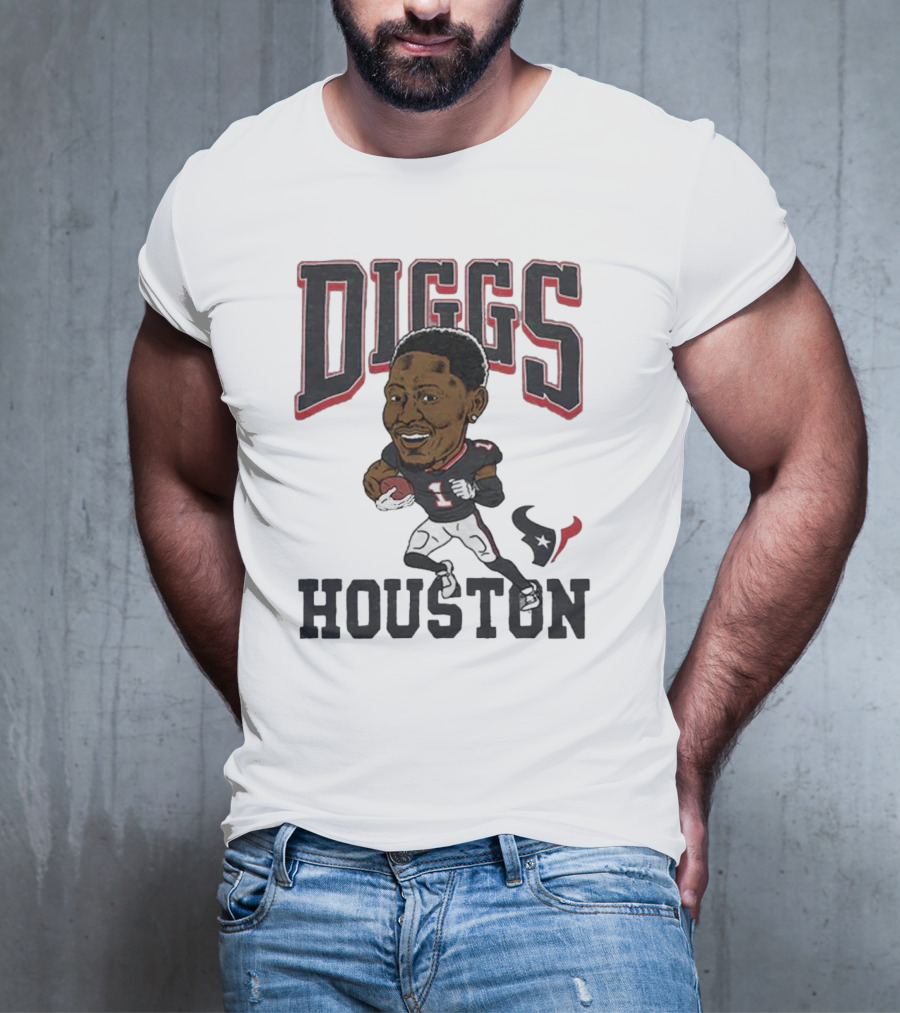 Diggs Houston Texans Football Player Caricature T-Shirt