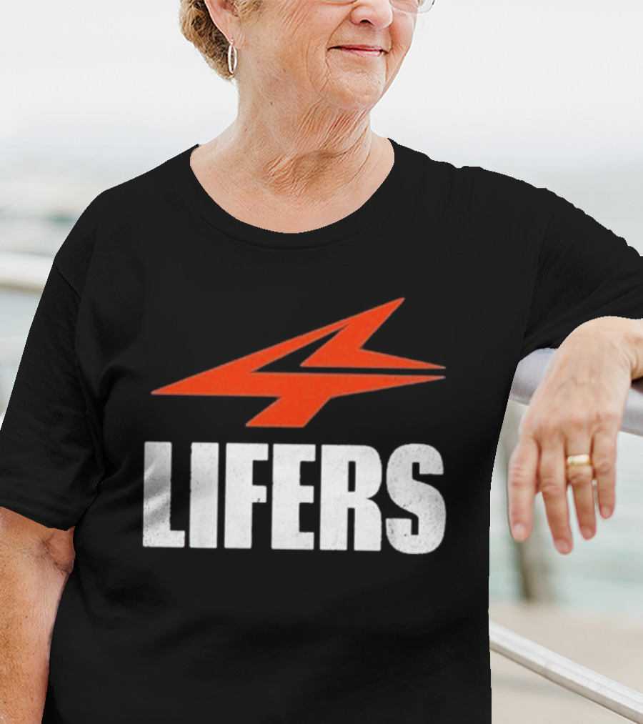 Druski 4Lifers 4 Lifers Red Lightning Bolt T-Shirt