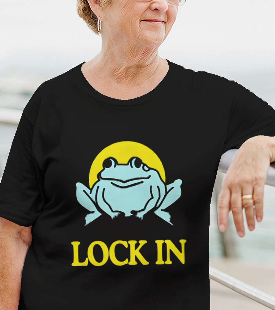 Born To Dilly Dally Frog Forced To Lock In Sun Background T-Shirt
