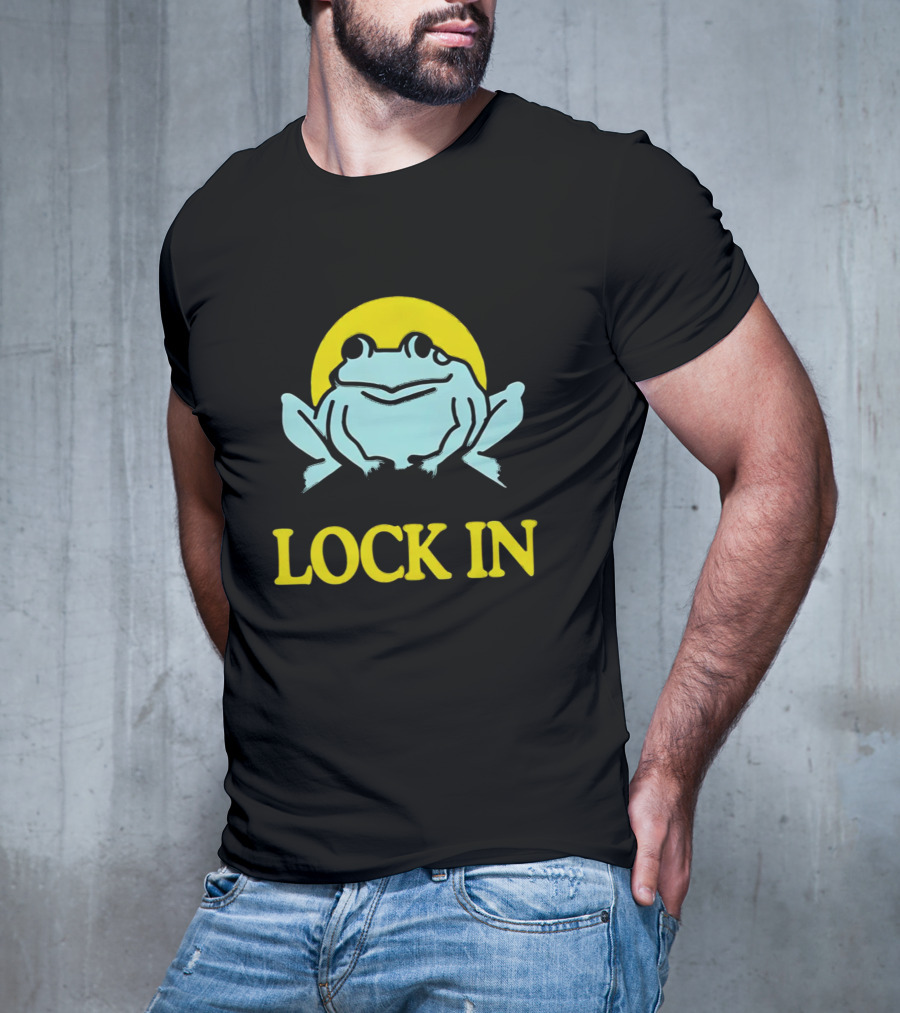 Born To Dilly Dally Frog Forced To Lock In Sun Background T-Shirt