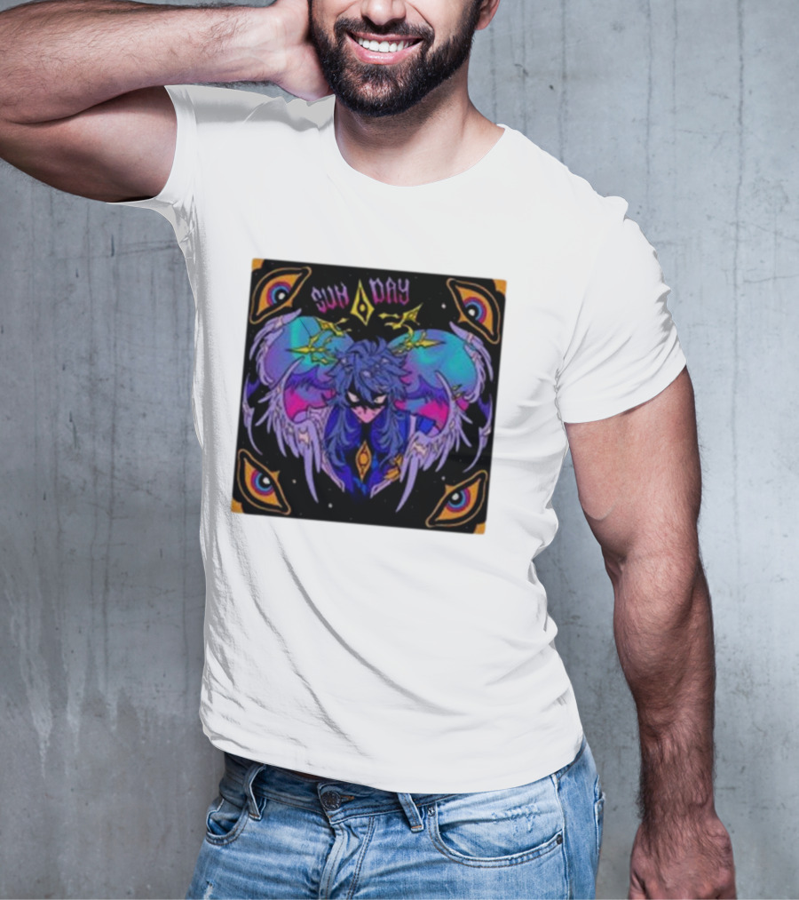 Joojooobox Sunday Honkai Star Rail Colorful Winged Figure With Celestial Eyes T-Shirt