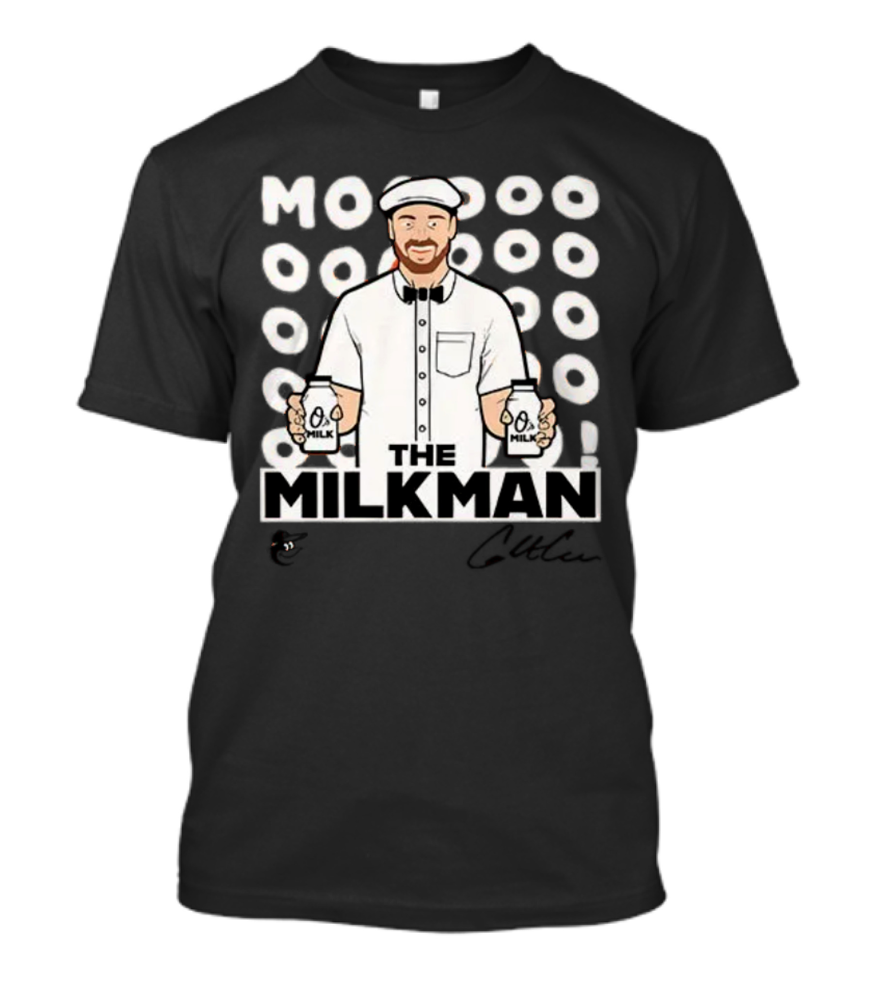 Orioles Colton Cowser The Milkman Mo Milkman Signature T-Shirt